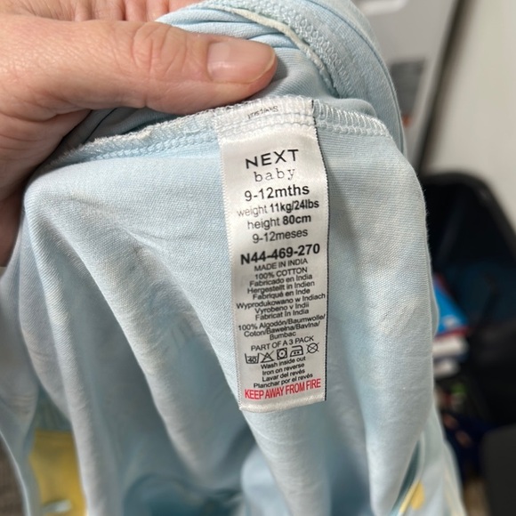 Light Blue bunny 🐰 Print Footies One Piece - Picture 2 of 2